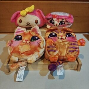 Cookeez Makery Toasty Treatz Toaster Melody Scented Plush Pancake Kitty Lot Of 4